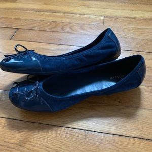 Cole Haan Air Jenni Ballet Flat, Navy Suede 8.5
